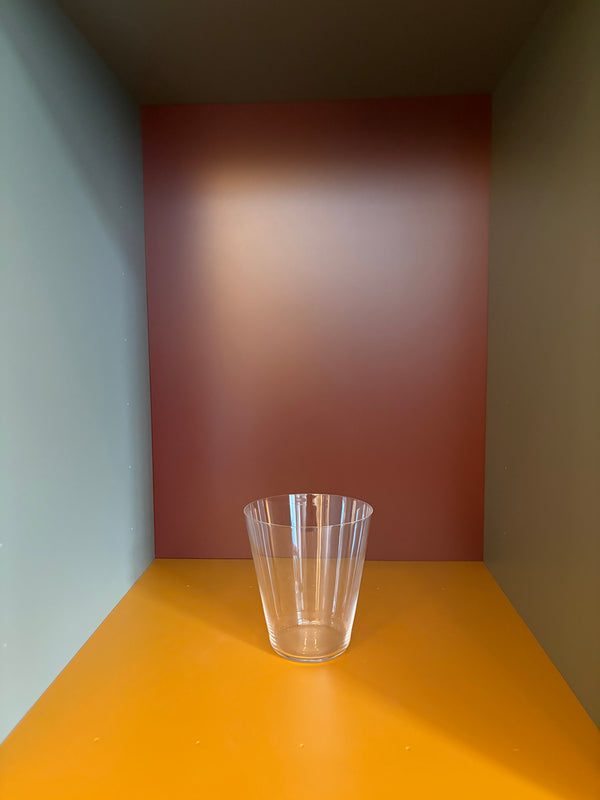 Zalto W1 clear fluted glass tumbler with vertical ribs